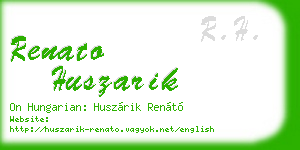 renato huszarik business card